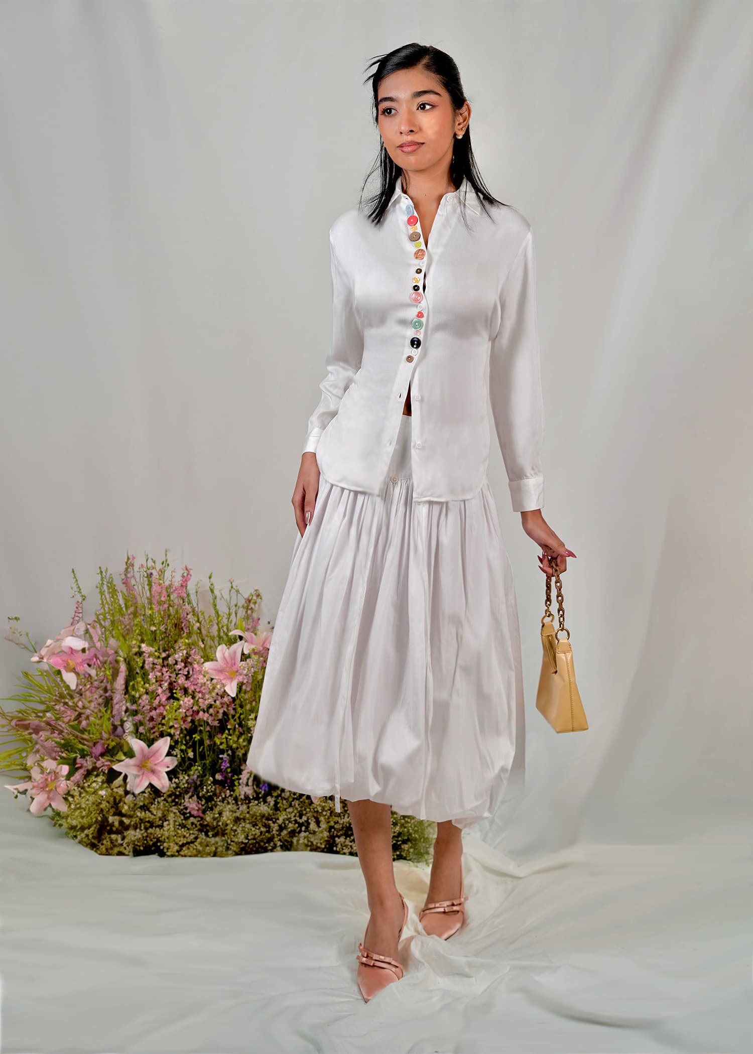 Multi-Wrap Modal Satin Shirt
